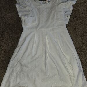 Charming White Eyelet Kids Dress